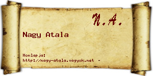 Nagy Atala névjegykártya